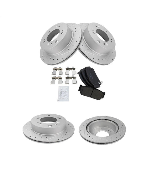 Rear Brake Performance Rotor & Ceramic Pad Kit for 07-09 Kia Sorento