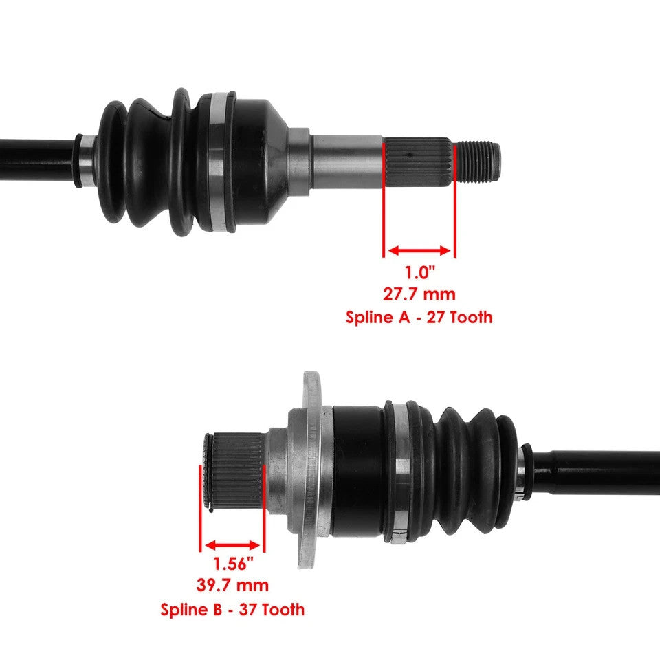 Front Rear LH RH Axles for Yamaha Rhino 660 YXR660F 06-07 / 450 YXR450F 06-09