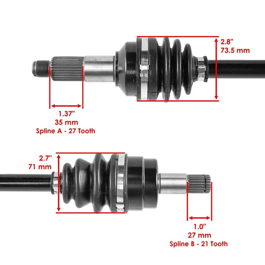 Front Right CV Joint Axle for Yamaha Grizzly 660 YFM660F 03-2008 5KM-2510F-11-00