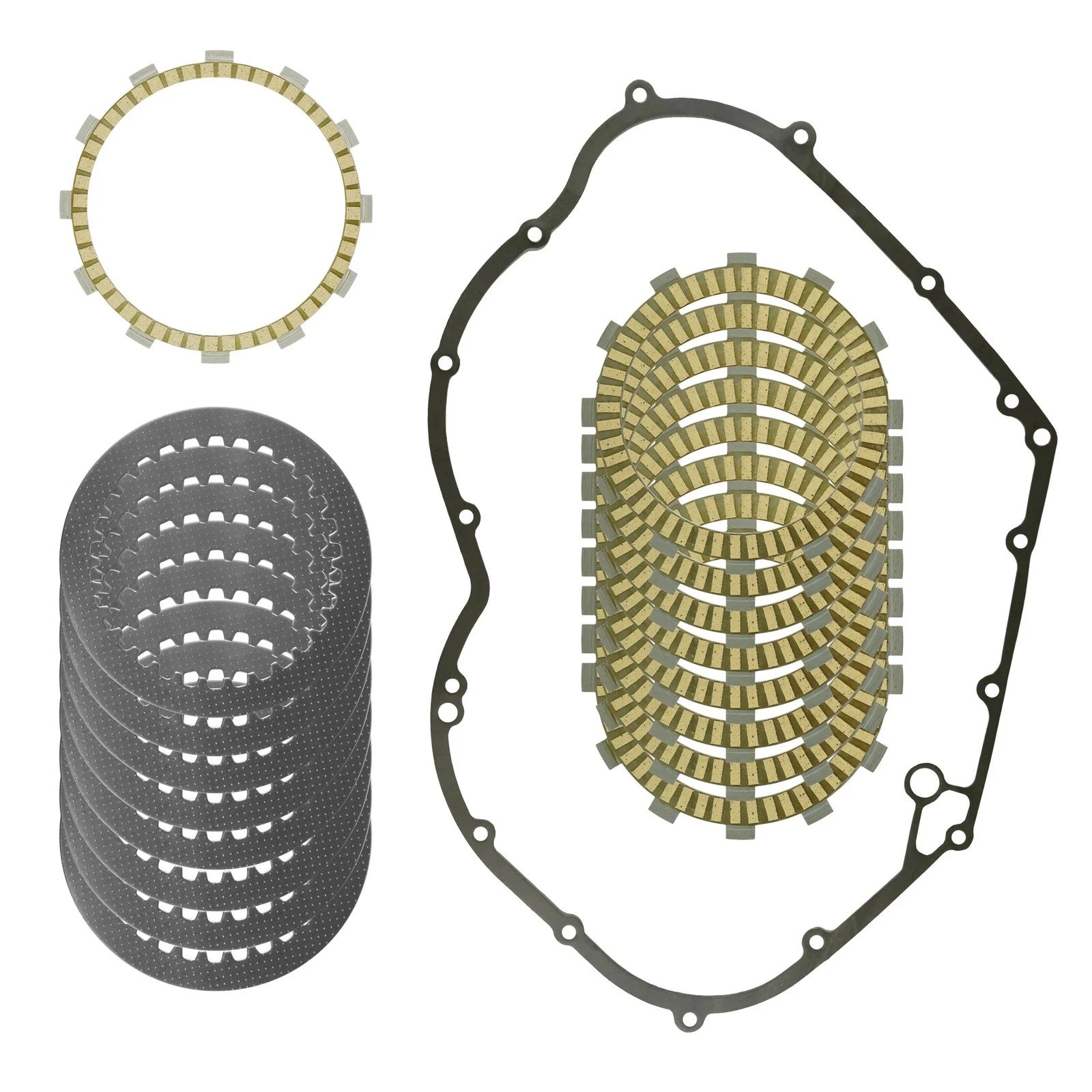 Clutch Friction Steel Plates and Gasket Kit for Yamaha V Star 1300 XVS13 07-17