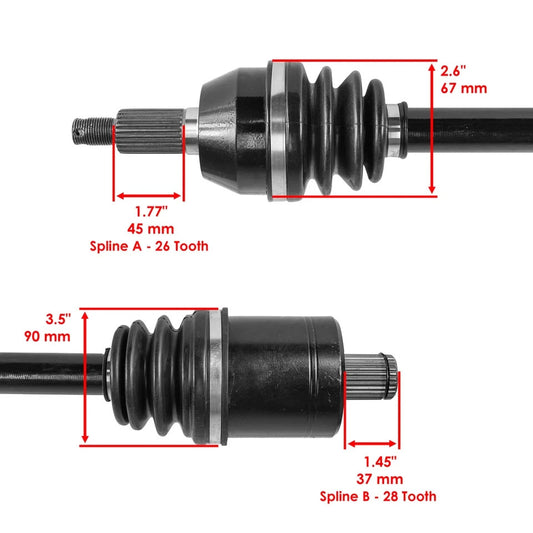 Rear Left Complete CV Joint Axle for Polaris RZR XP 1000 2014 2015 2016-2019