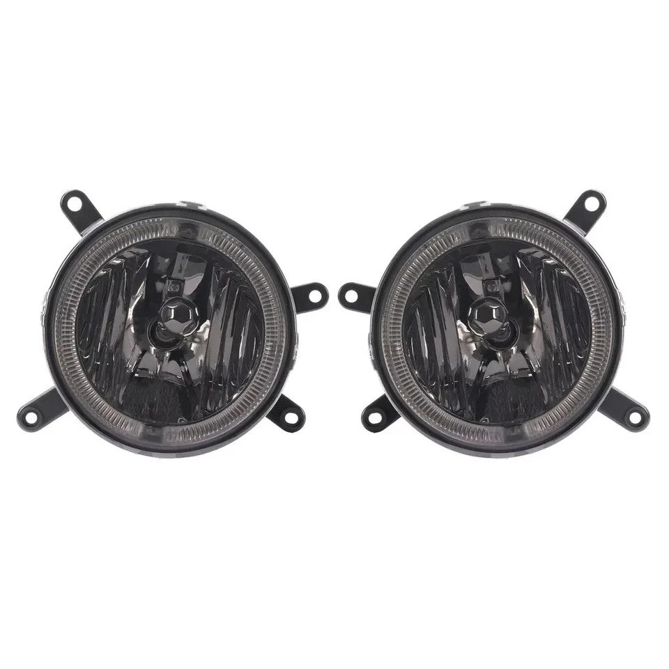 HECASA Fog Lights W/LED Halo Running Light Smoke For Ford Mustang GT 2005-2009