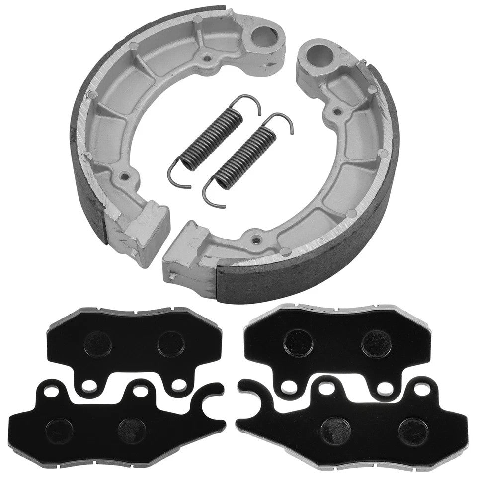 for Kawasaki KLF300 Bayou 300 4X4 1989-2004 Front Brake Pads / Rear Brake Shoes