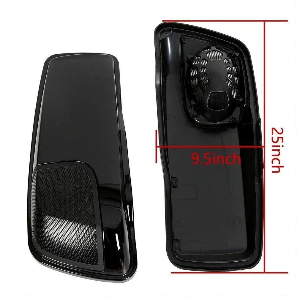 Saddle bag Lids Speaker 5x7 Cutouts For Harley Touring Road King Glide 2014-2024