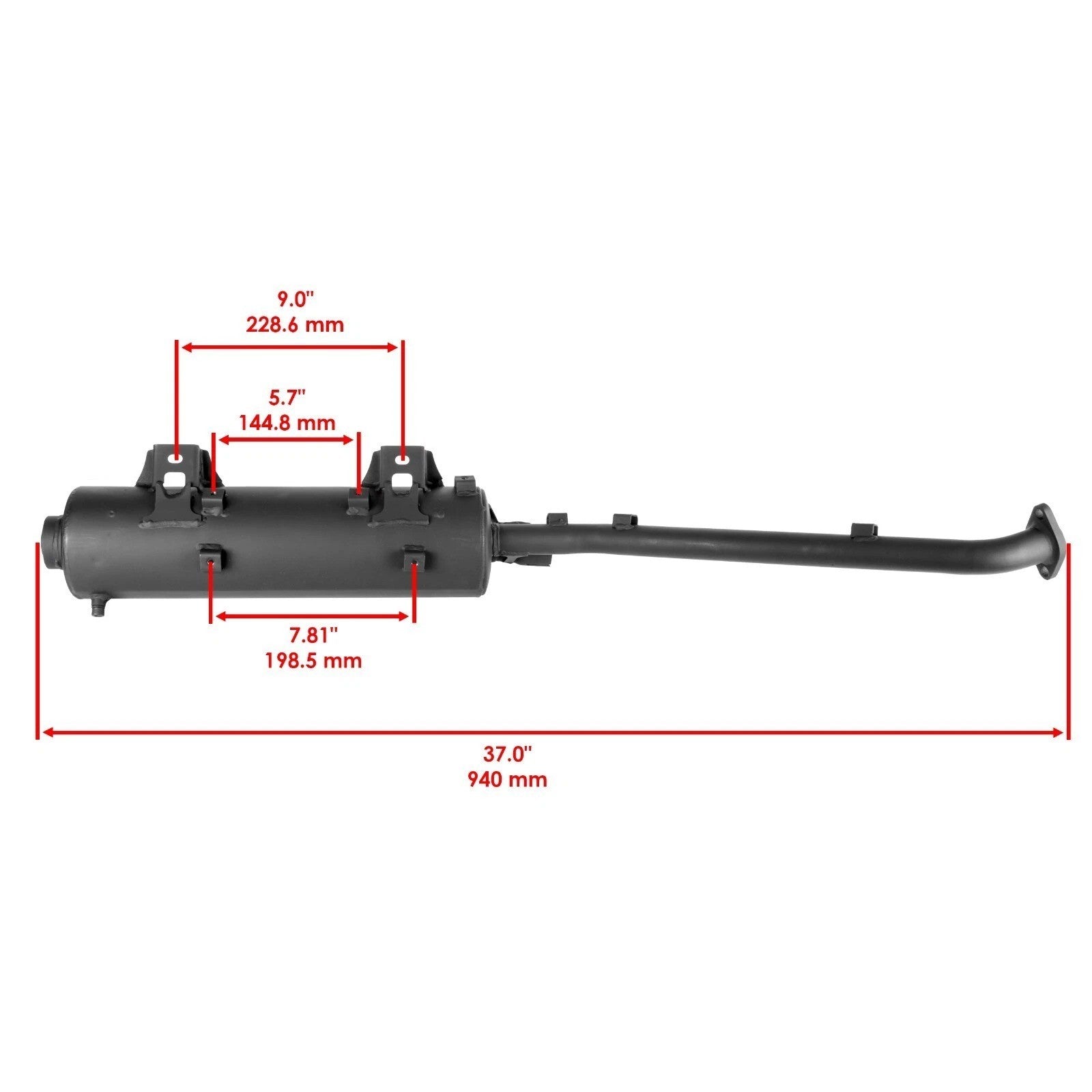 18087-0167 18087-0098 Exhaust Muffler for Kawasaki Brute Force 650 KVF650 06-13