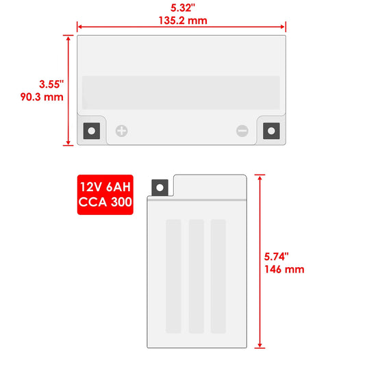 AGM Battery for Suzuki LT-F230 Quadrunner 230 2X4 1986 1987