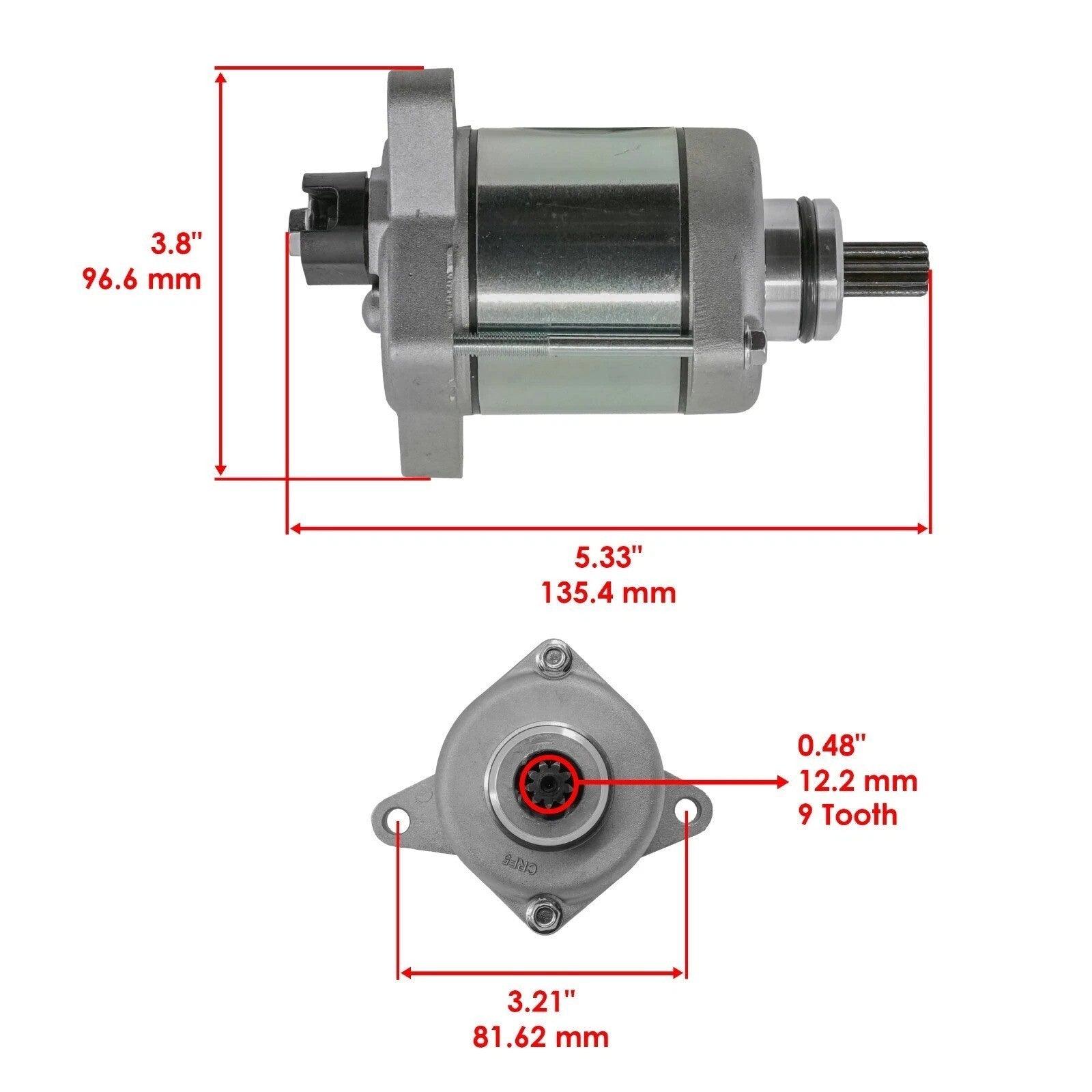 Caltric Starter Motor for KTM 300 XC-W TPI 2017-2023 / 55440001000 55540001000