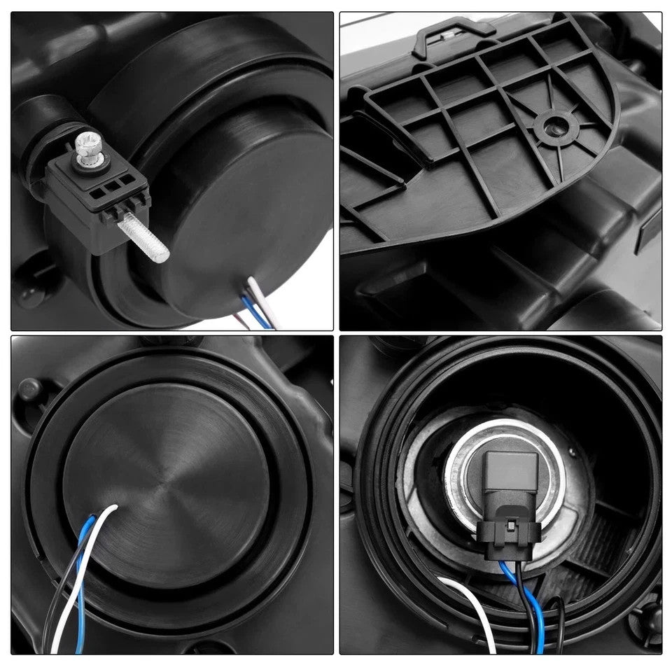 HECASA LED DRL Projector Headlights Lamps For Chevy Camaro 2010-2013 LH&RH Side