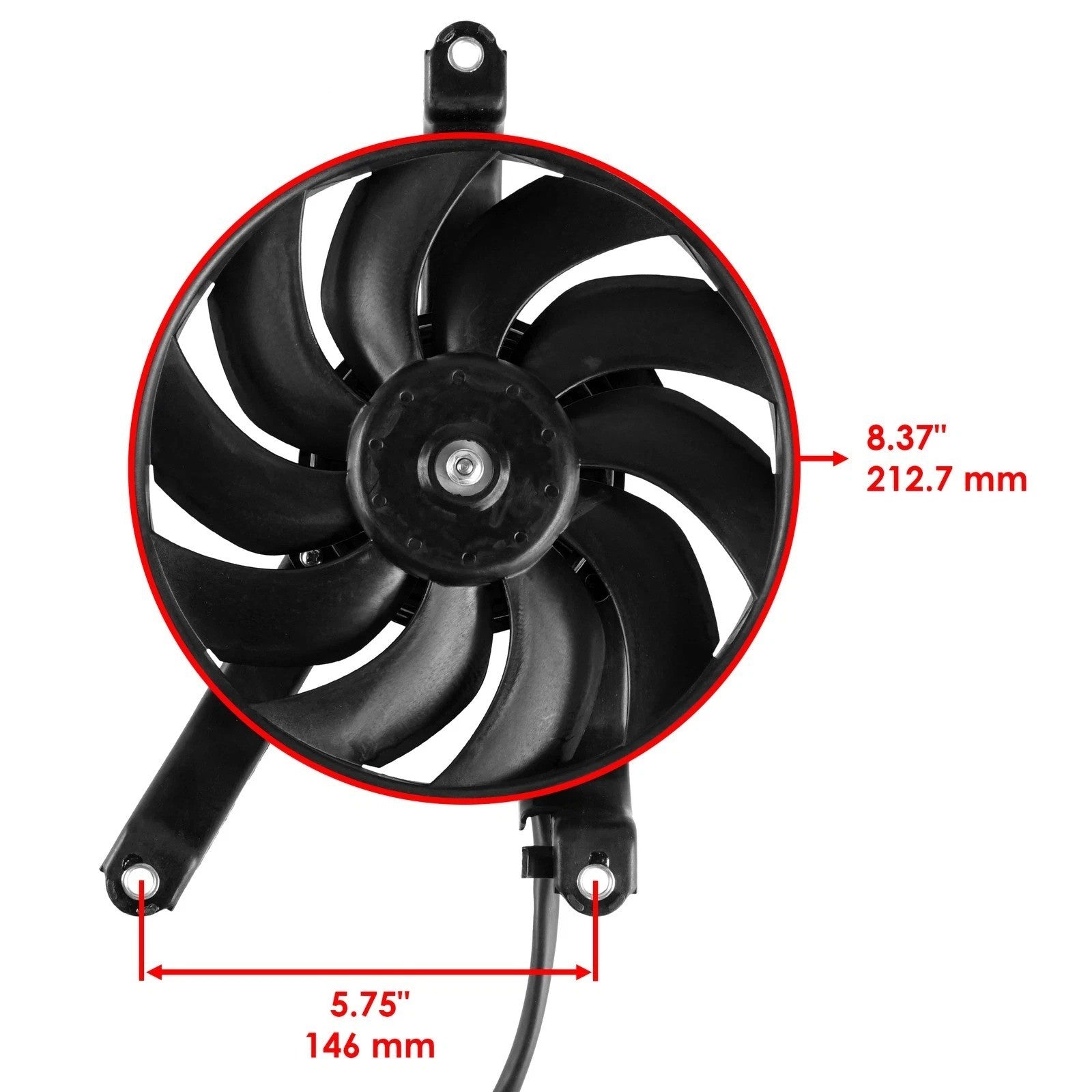 Radiator Cooling Fan Motor for Suzuki LT-A750X King Quad 750 LTA750X 4x4 2008-13