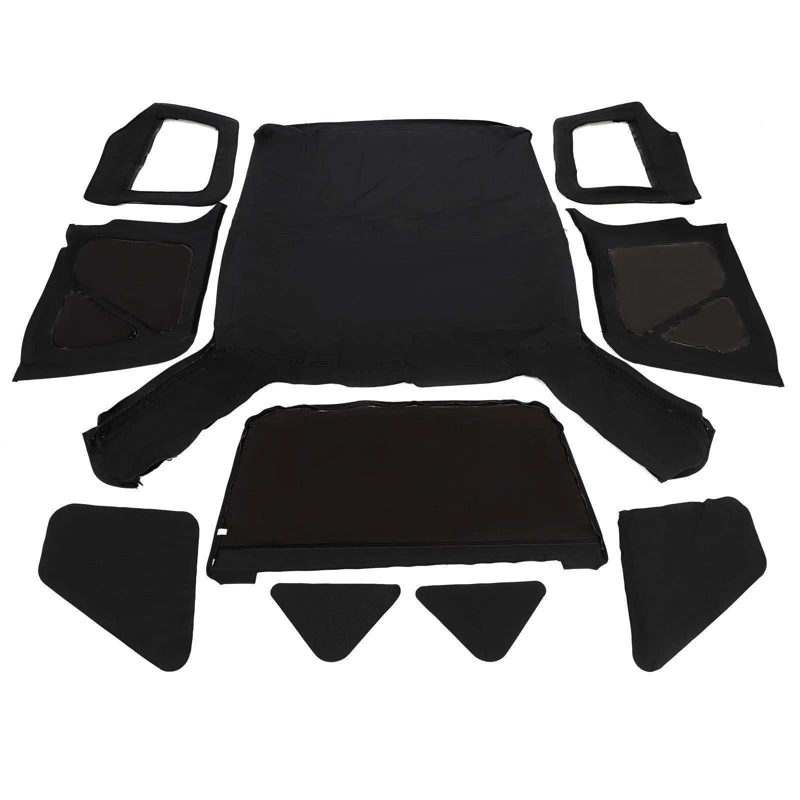 For Jeep Wrangler TJ 1997-2006 Front & Rear Soft Top + Upper Skins 6pcs