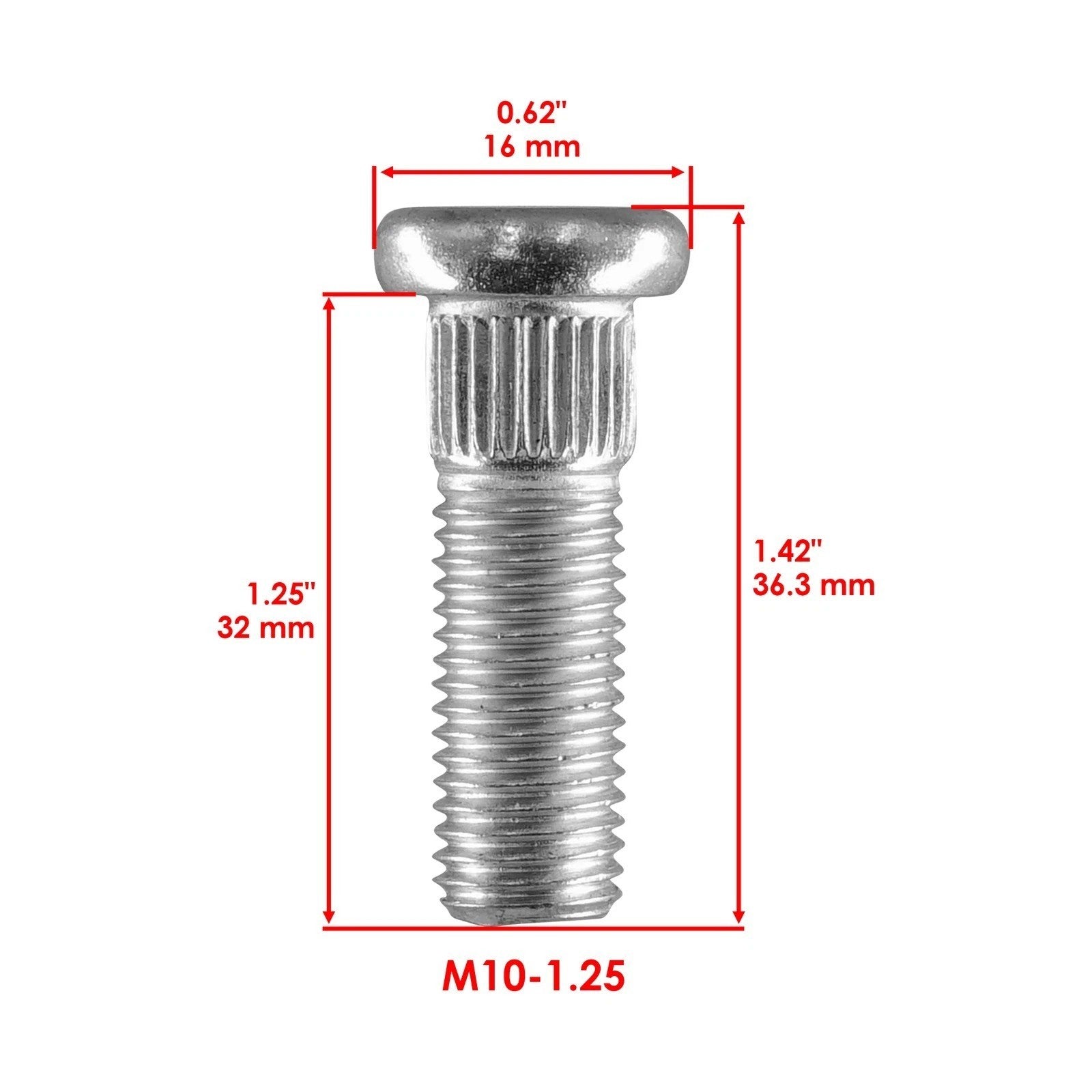4 x  Wheel Bolt Honda Foreman 450 2001 2002 2003 2004 Left Or Right 10X32