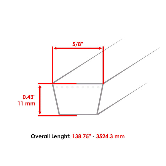Caltric 593773401 532197242 581695901 197242 Deck Aramid Belt for Husqvarna 48"