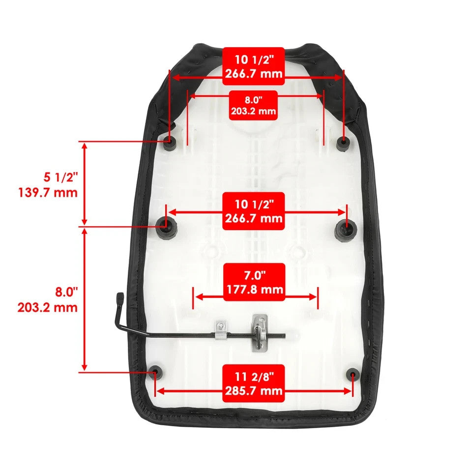 for Honda TRX450FE TRX450FM Foreman 450 4x4 2002 2003 2004 Complete Seat Black