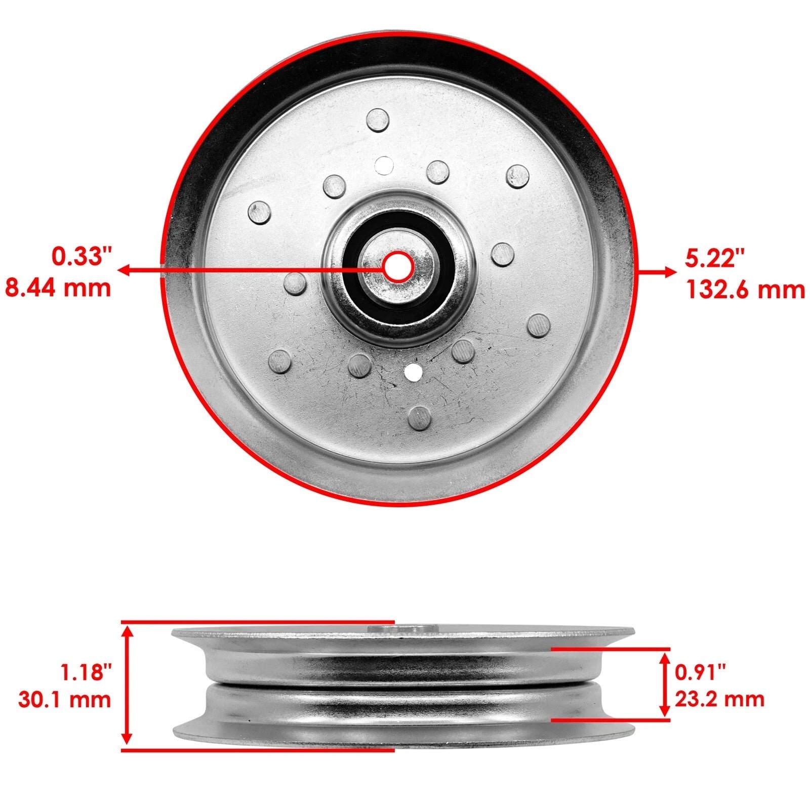 Deck Arm Tensioner Pulley For John Deere 330 332 425 445 455 X330 X350 X354 X370
