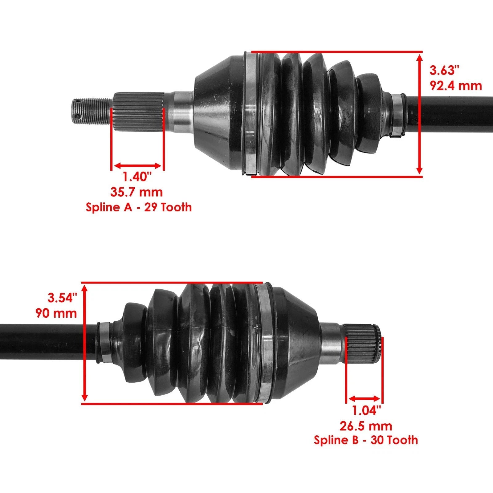 Rear Left Or Right CV Joint Axle For Can-Am Maverick X3 Max Turbo R XRS 2018