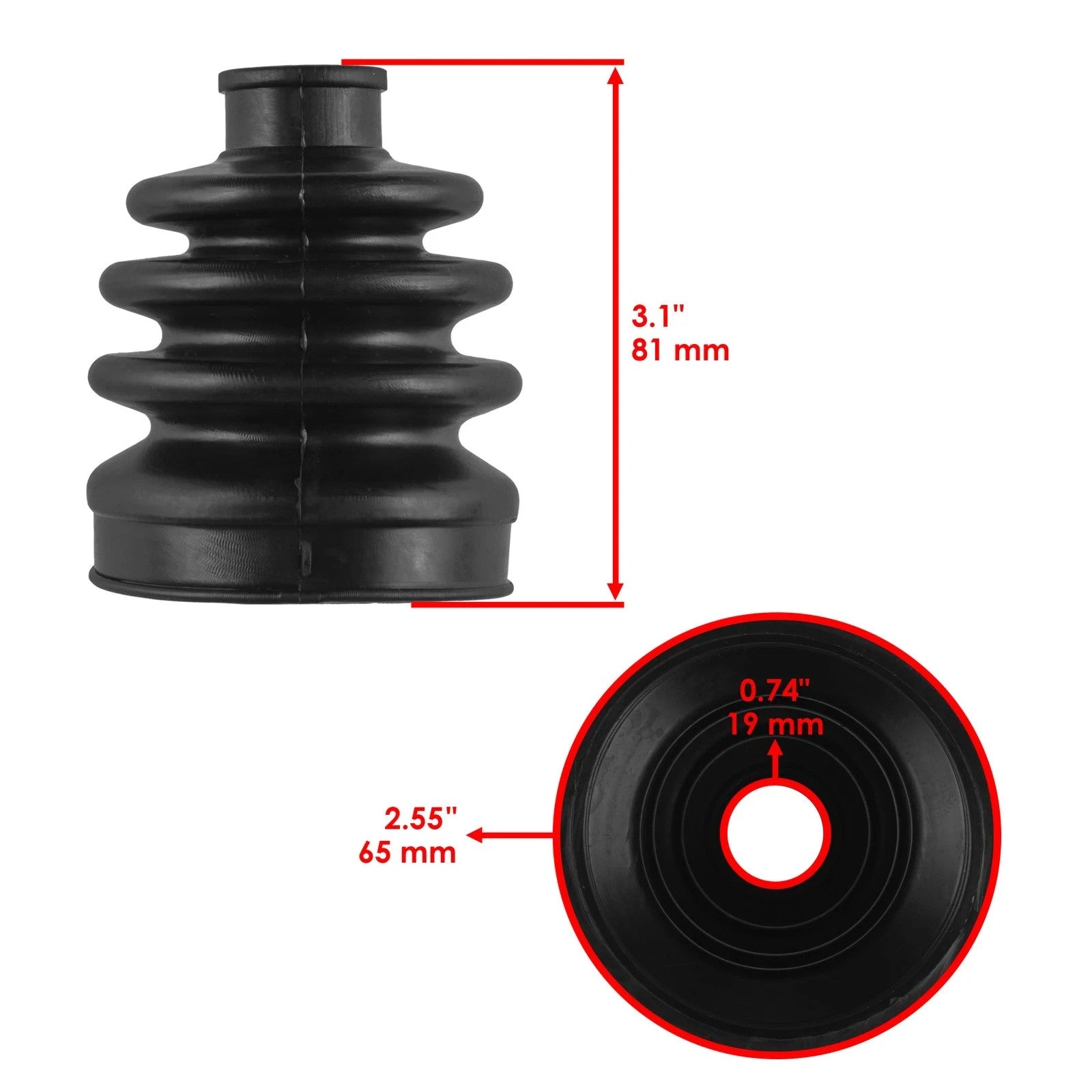 2 Front Axle Inner Outer CV Boot Kit for Yamaha Kodiak 400 YFM400FA 2000-2006