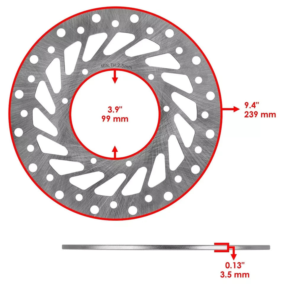 Front Rear Brake Disc Rotor W/ Pad For Honda CRF250R CRF250X 2004 2005 2006 2007