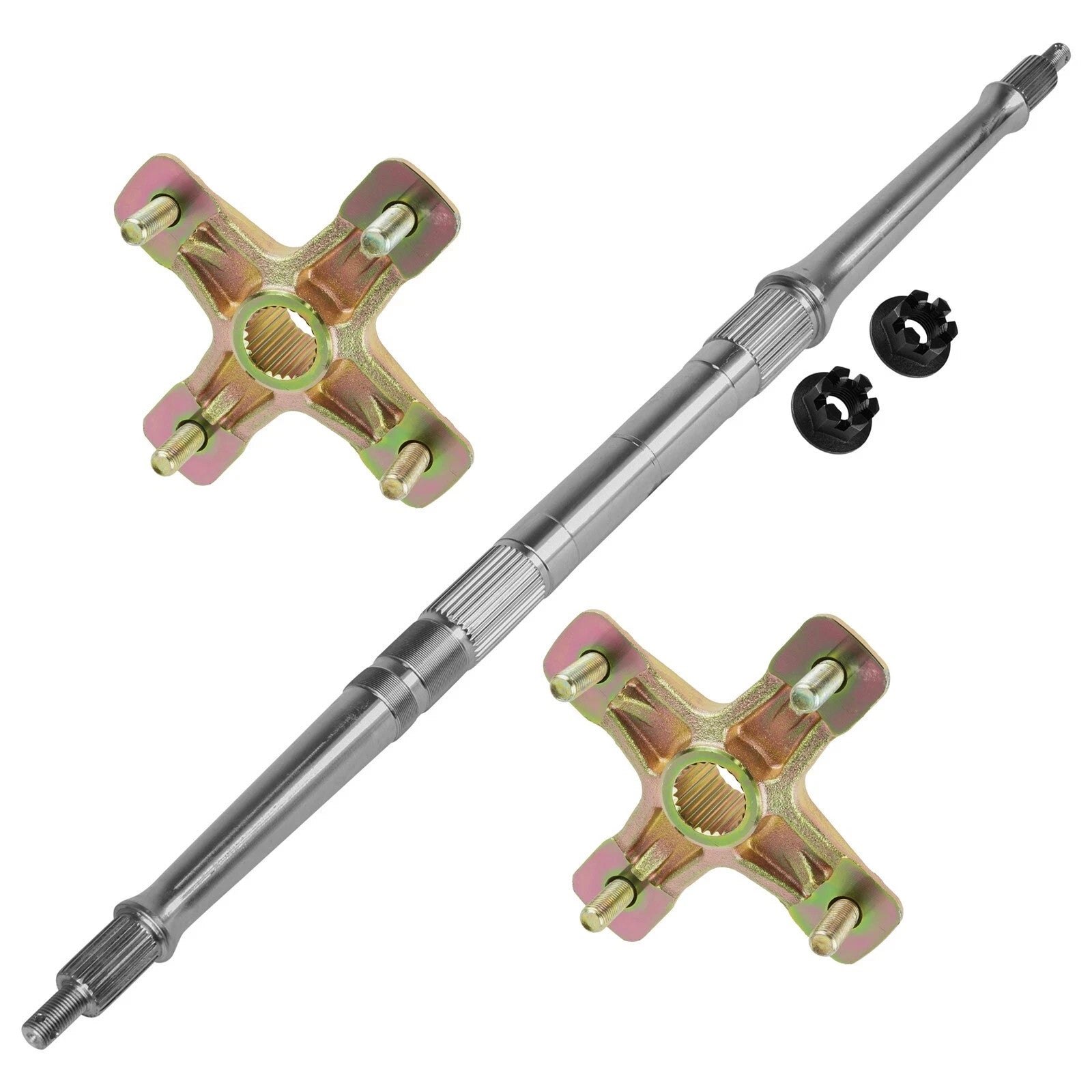 Rear Axle Shaft with Wheel Hub Nuts for Yamaha Raptor 660R YFM660R 2001-2005