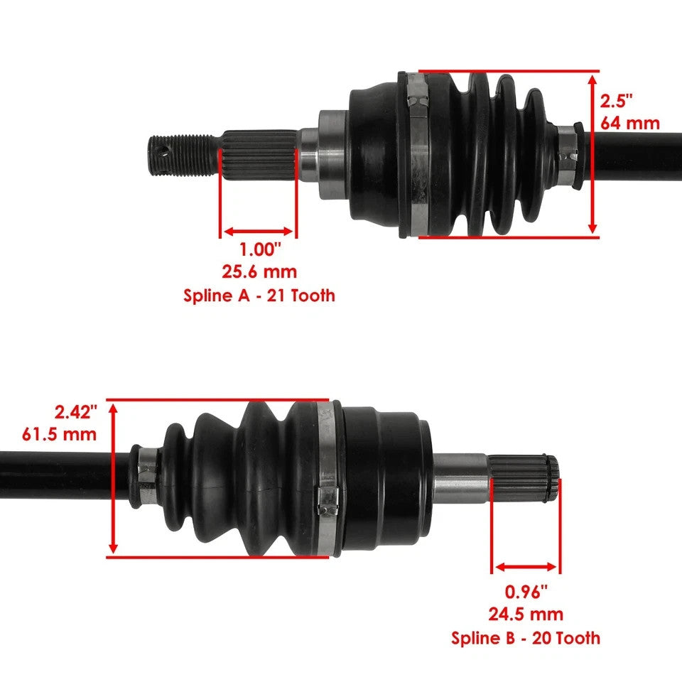 for Kawasaki Oem 59266-0031 / 59266-0032 Front Right and Left CV Joint Axles