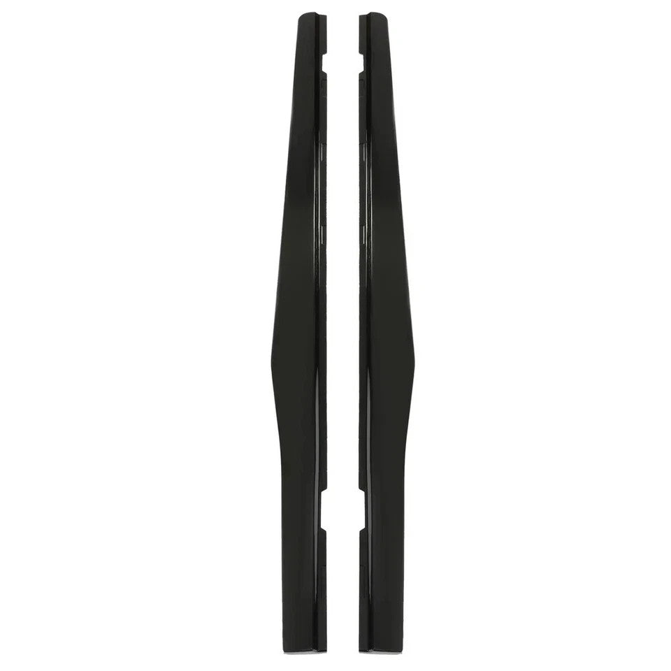 Side Skirts Extension For 2010-15 Chevy Camaro SS LS LT Gloss Black Rocker Panel
