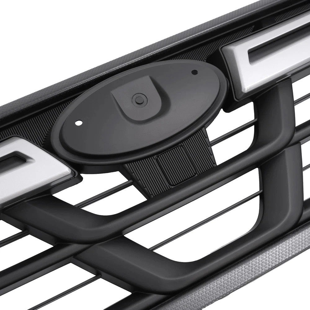 For Subaru Crosstrek 2021-2023 22 Black Front Bumper Grille Grill Chrome Trim
