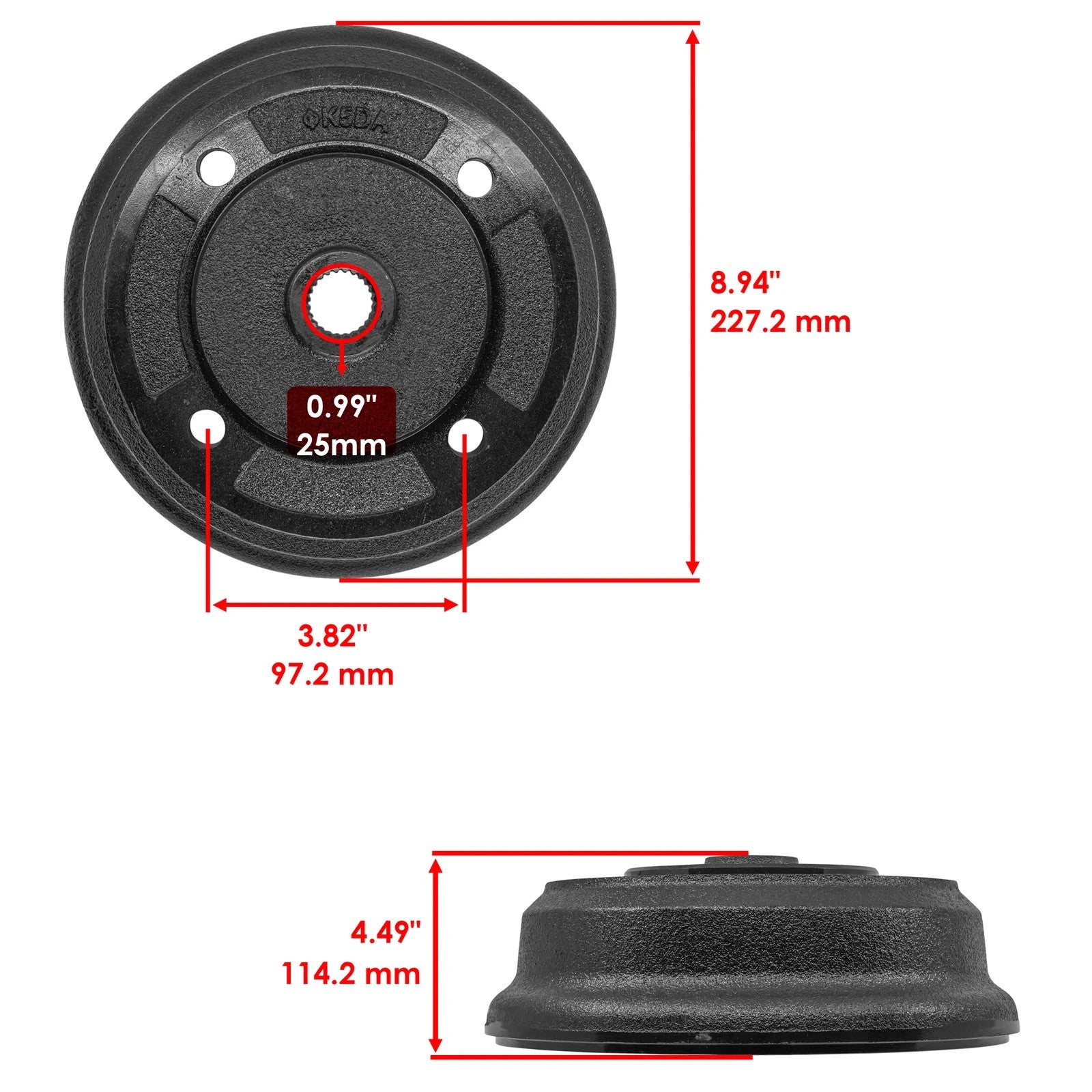 Front Brake Drum Wheel Hub fits Kawasaki Mule 4010 KAF950 2009 2010 2011 - 2021