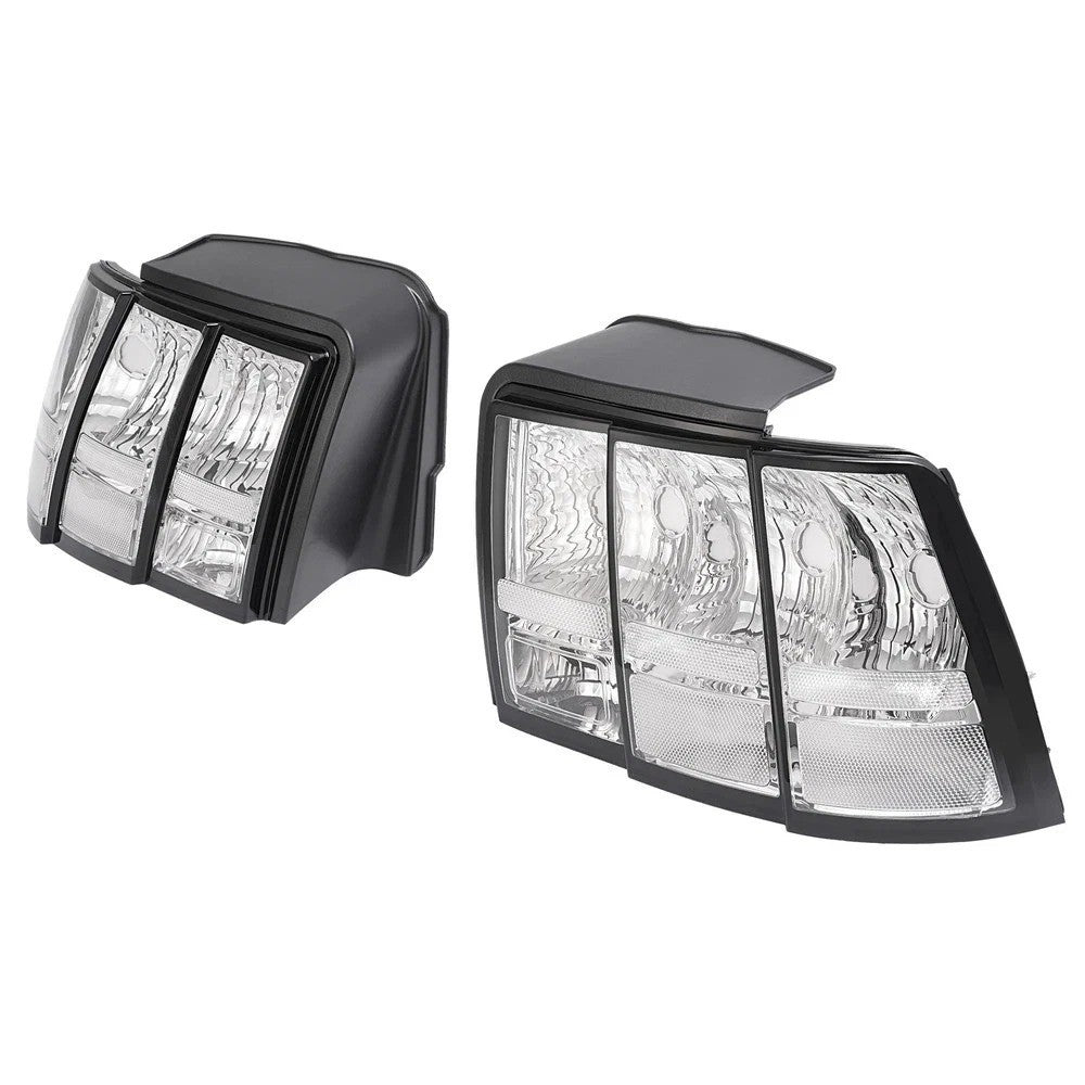 HECASA For 1999-2004 Ford Mustang All Clear Left+Right Tail Lights Sequential