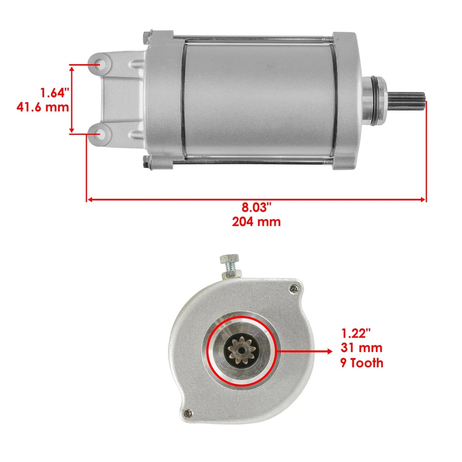 Starter for Honda VTX1800C Cast / VTX1800R Retro / VTX1800S Spoke 2002-2003