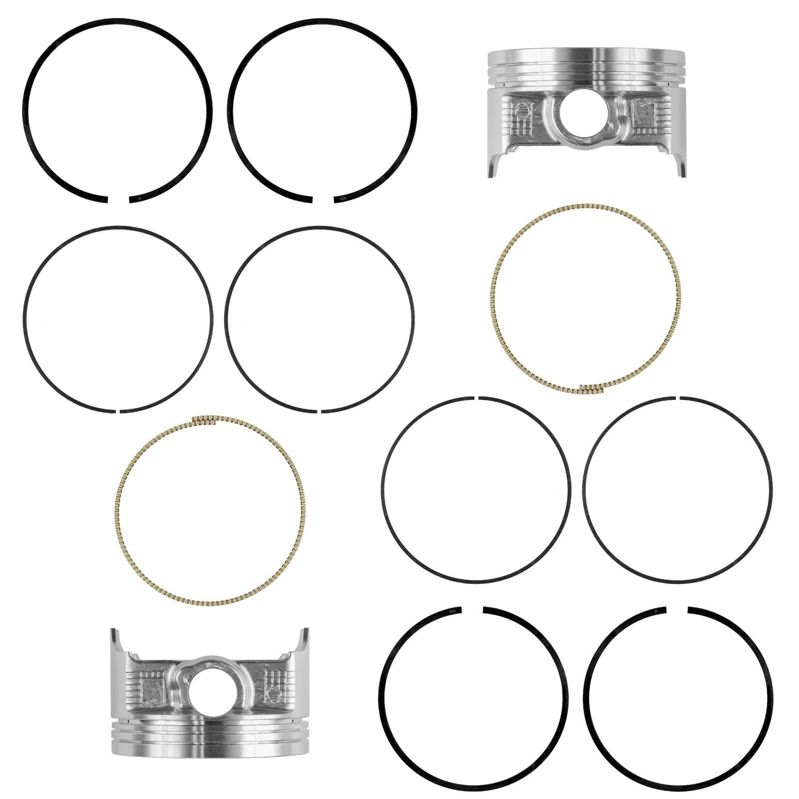 2 Front Rear Cylinder Piston Ring for Kawasaki Brute Force 750 KVF750 4X4i 05-11