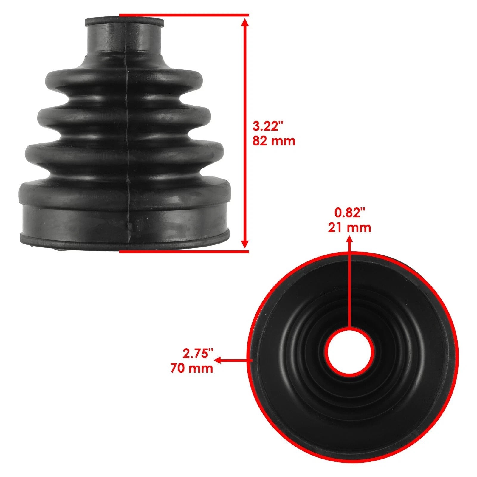 2 Rear Axle Outer And Inner CV Boot Kit for Yamaha Rhino 700 YXR700F Fi 2008-13