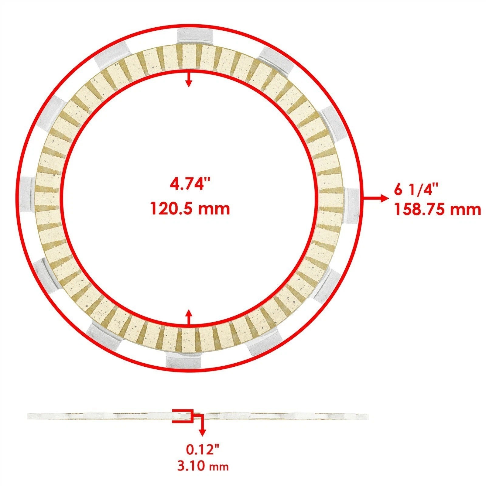 Clutch Friction Plates For Suzuki GS1000 1980-81/ GS1100 1980-83 / GS1150 84-86
