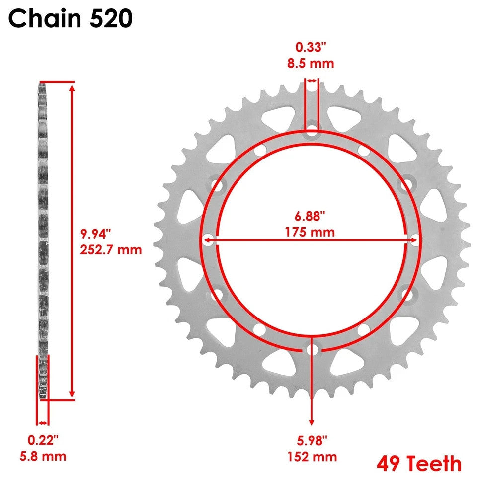 Celox Drive Chain & Sprocket Kit fits Yamaha YZ250 1987 1988 1989 1992