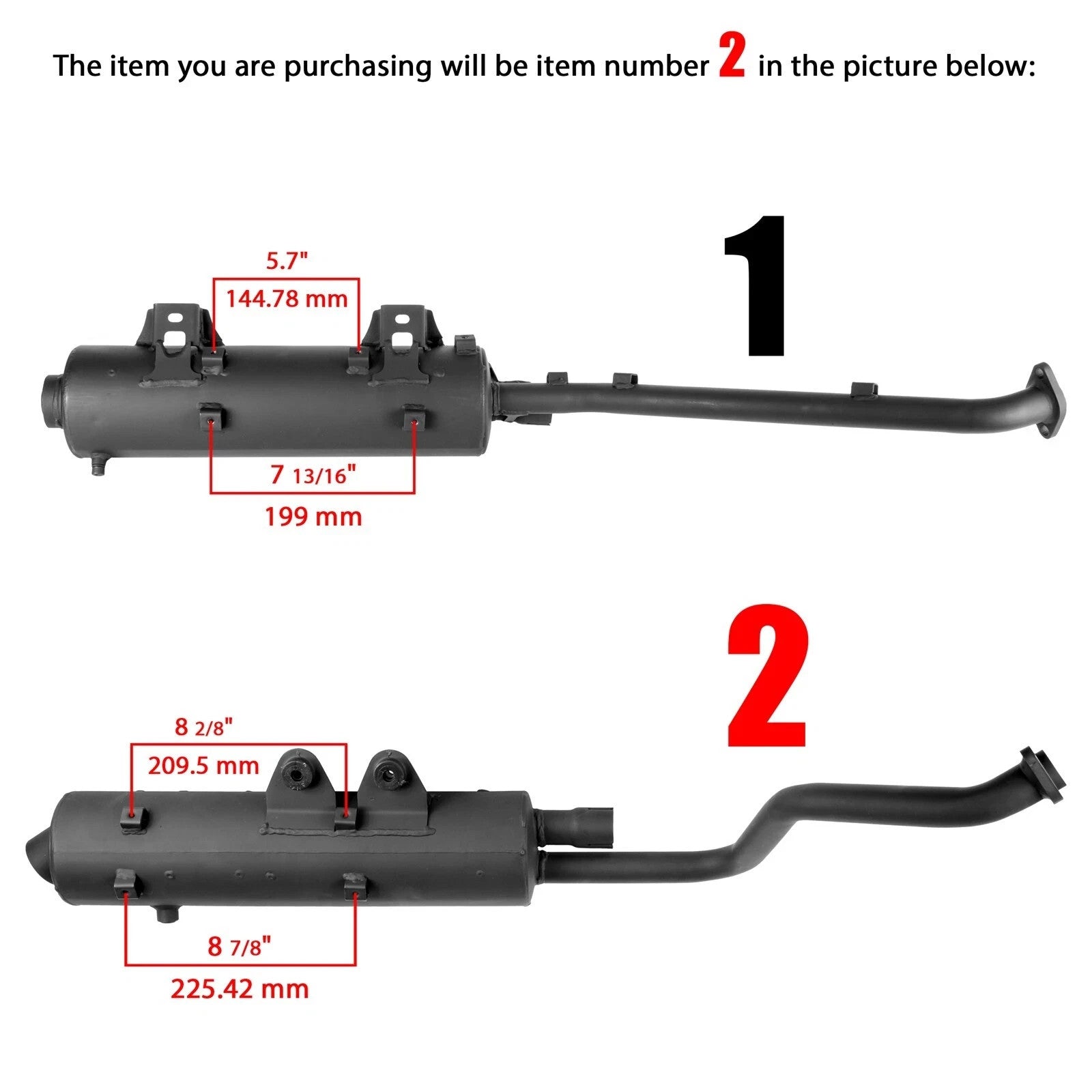 Caltric Exhaust Muffler & Pipe For Kawasaki Brute Force 650 KVF650D 4x4 2005-13