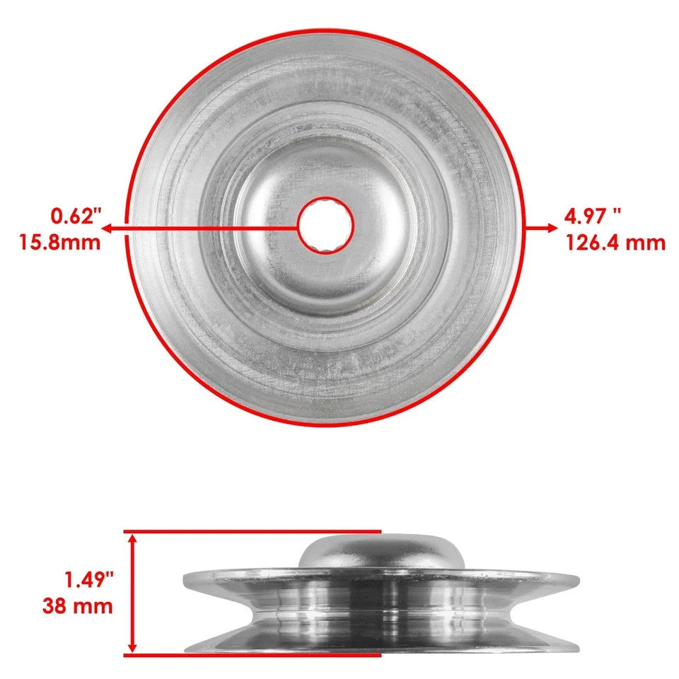 48" Deck Spindle Pulley & Blade Belt For Husqvarna CZ4815 CZ4817 587125201