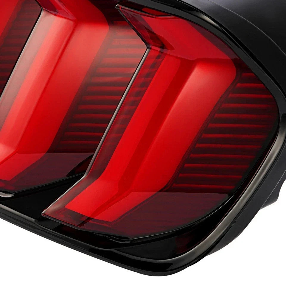 HECASA LED Sequential Tail Lights For Ford Mustang 2015-2023 Brake Lamp Red Lens