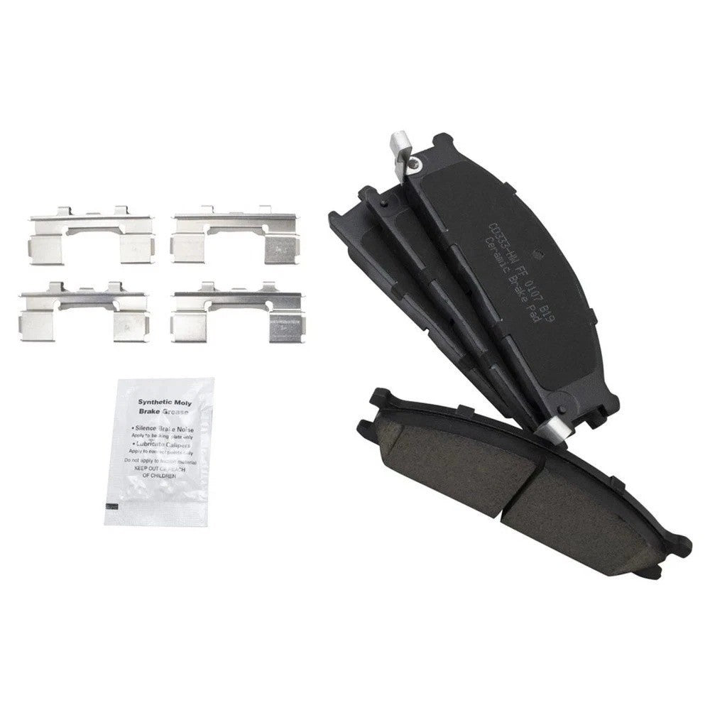 Front Premium Posi Ceramic Brake Pad & Rotor Kit w/Chemicals
