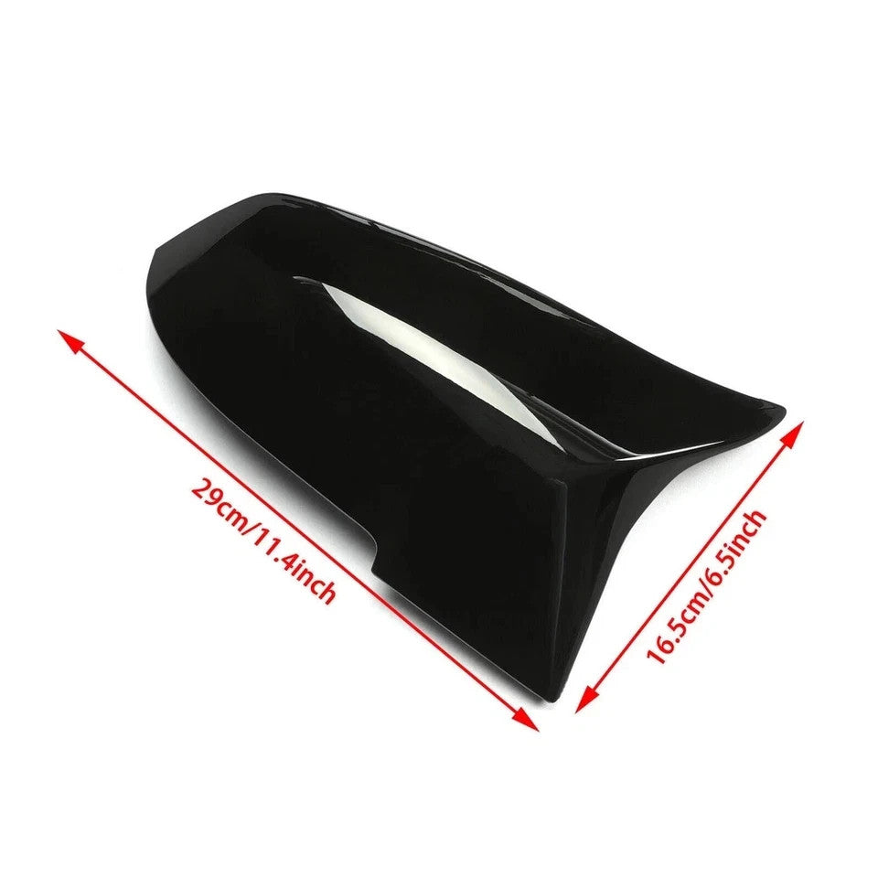 2x Gloss Black Side Mirror Cover Cap For BMW 3/4 SERIES F20 F21 F30 F32 F36 M3