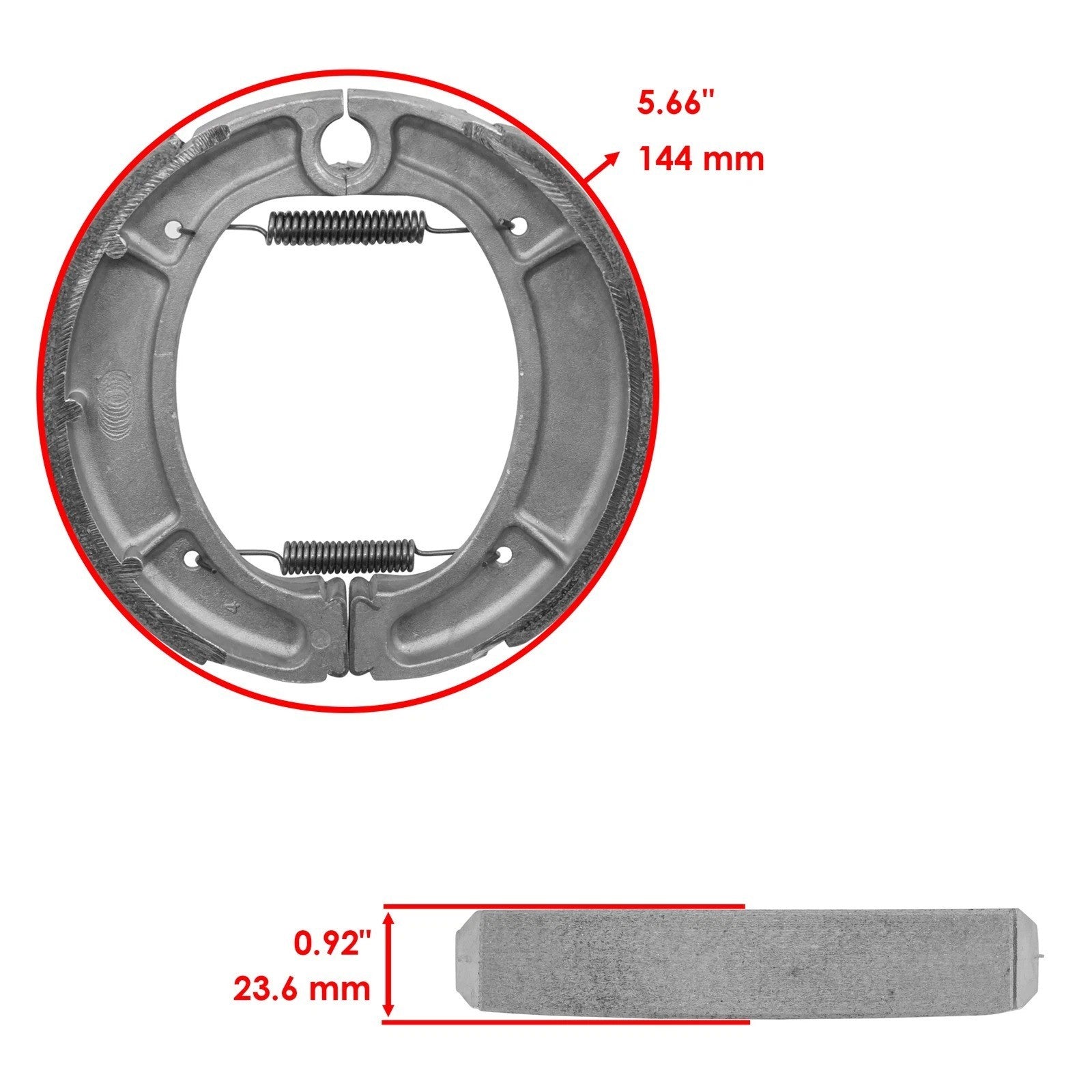 Front & Rear Brake Shoes for Yamaha DT250 Dt400 1975 1976 1977 1978 1979