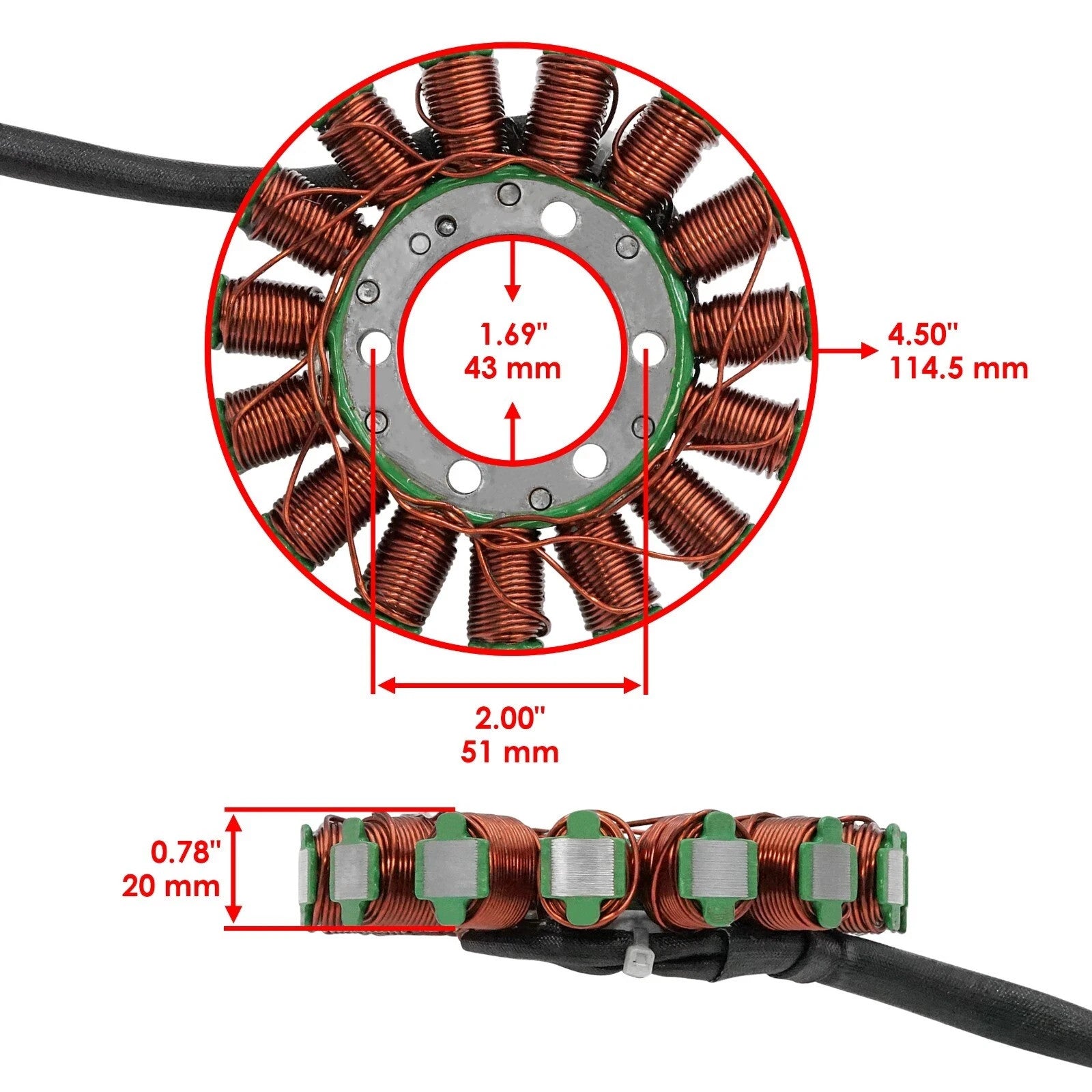 Stator for Honda CBR1000RA 2010-2016 Stator Alternator Magneto / 31120-MFL-D31