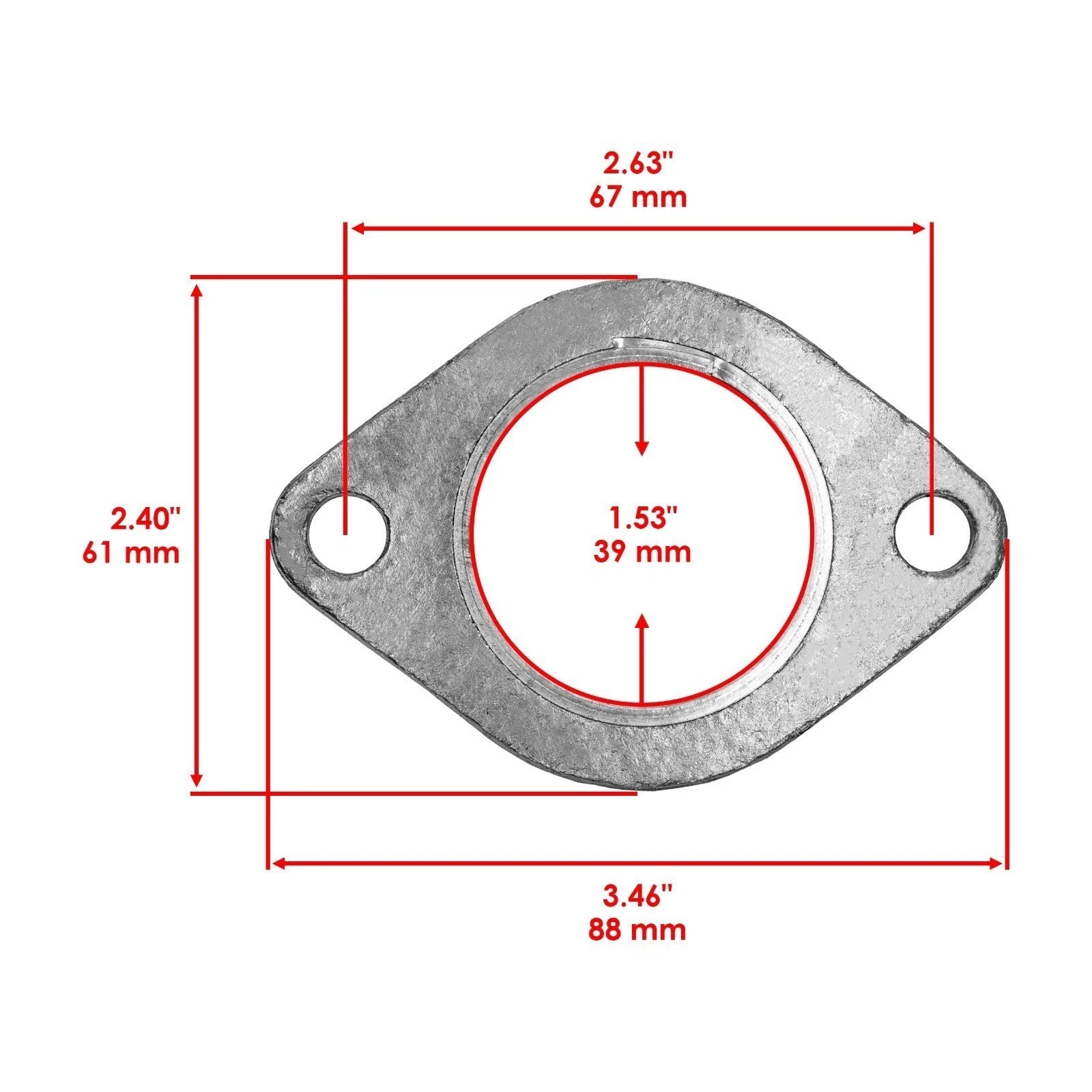 Exhaust Muffler Gasket Kit for Polaris Magnum 425 2X4 4X4 1997 1998