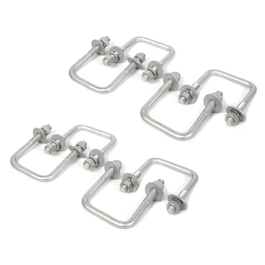 8 Trailer U-Bolts for Boat Trailer Square U Bolt 1/2"x3 1/16"x4 5/16"
