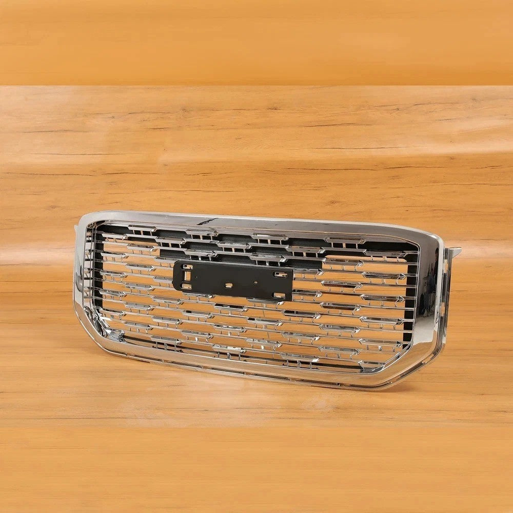 Chrome Front Upper Grille Mesh Grill For GMC Yukon/ Yukon XL Denali Style 15-20