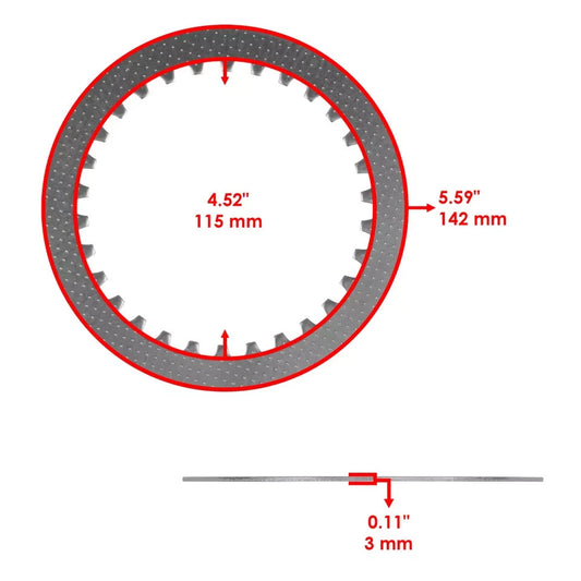 Clutch Friction Plates Gasket Kit for Yamaha XV750 XV750M Virago 750 1981-1997