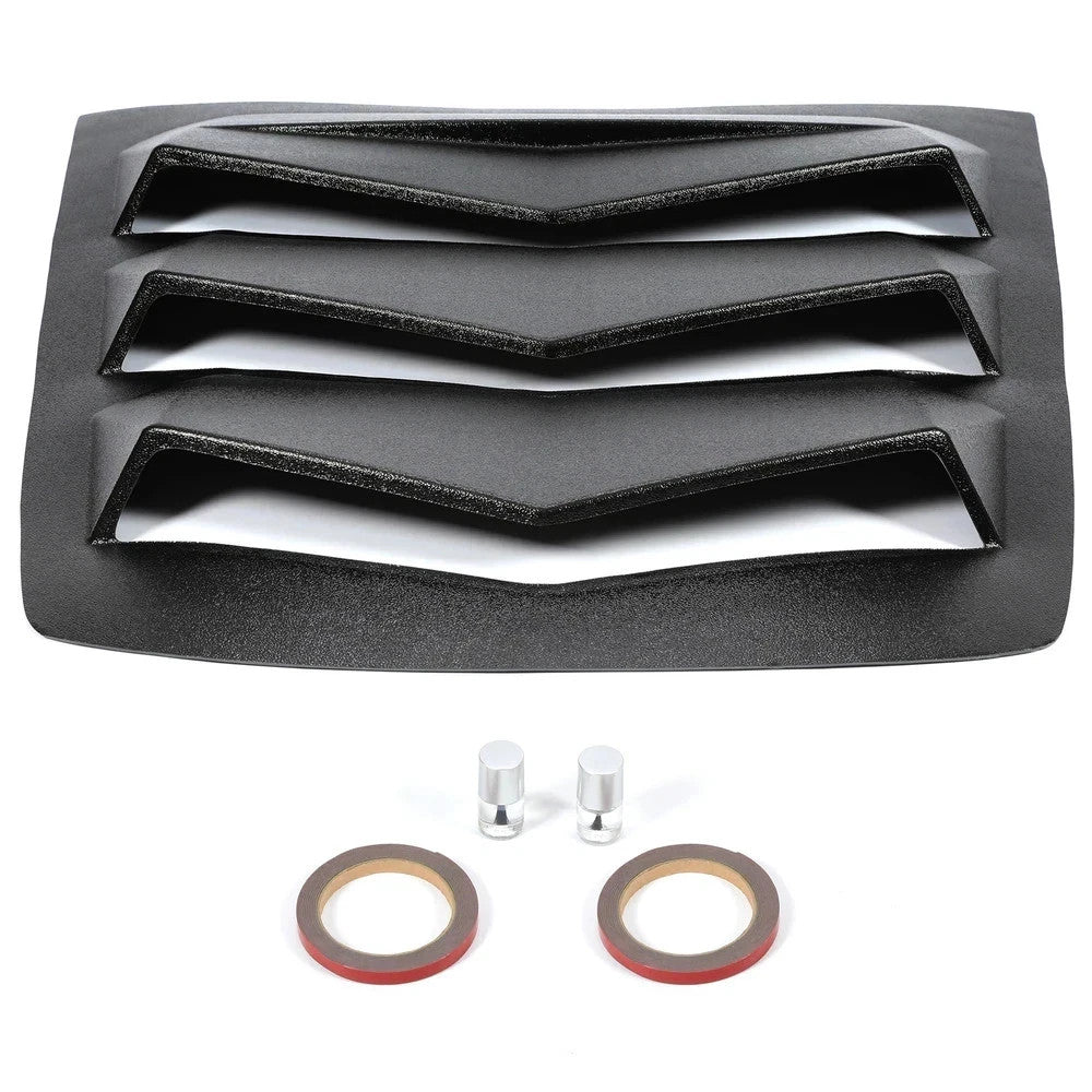 HECASA Rear Window Louver Sun Shade Cover For 14-19 Corvette C7 Coupe ABS Black