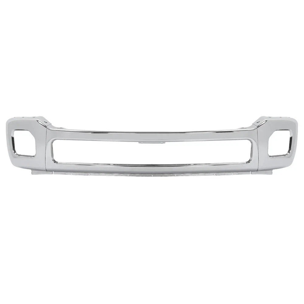 Chrome Front Bumper For 2011-2016 Ford F250 F350 Super Duty w/ Fog Light Hole