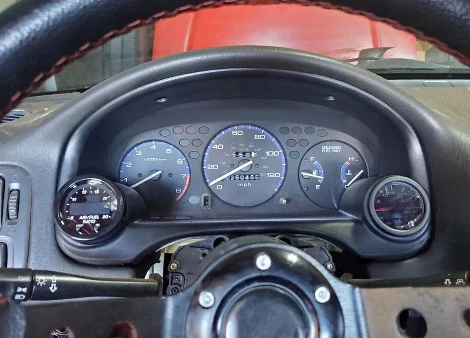 Dual Gauge Cluster Pod Meter Bezel 52mm-60mm for 1996-2000 Honda Civic Si EK EM1