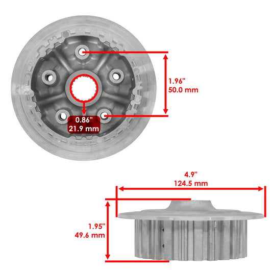 Caltric Center Clutch Inner Hub For Honda Sportrax 400 TRX400EX 1999-2008
