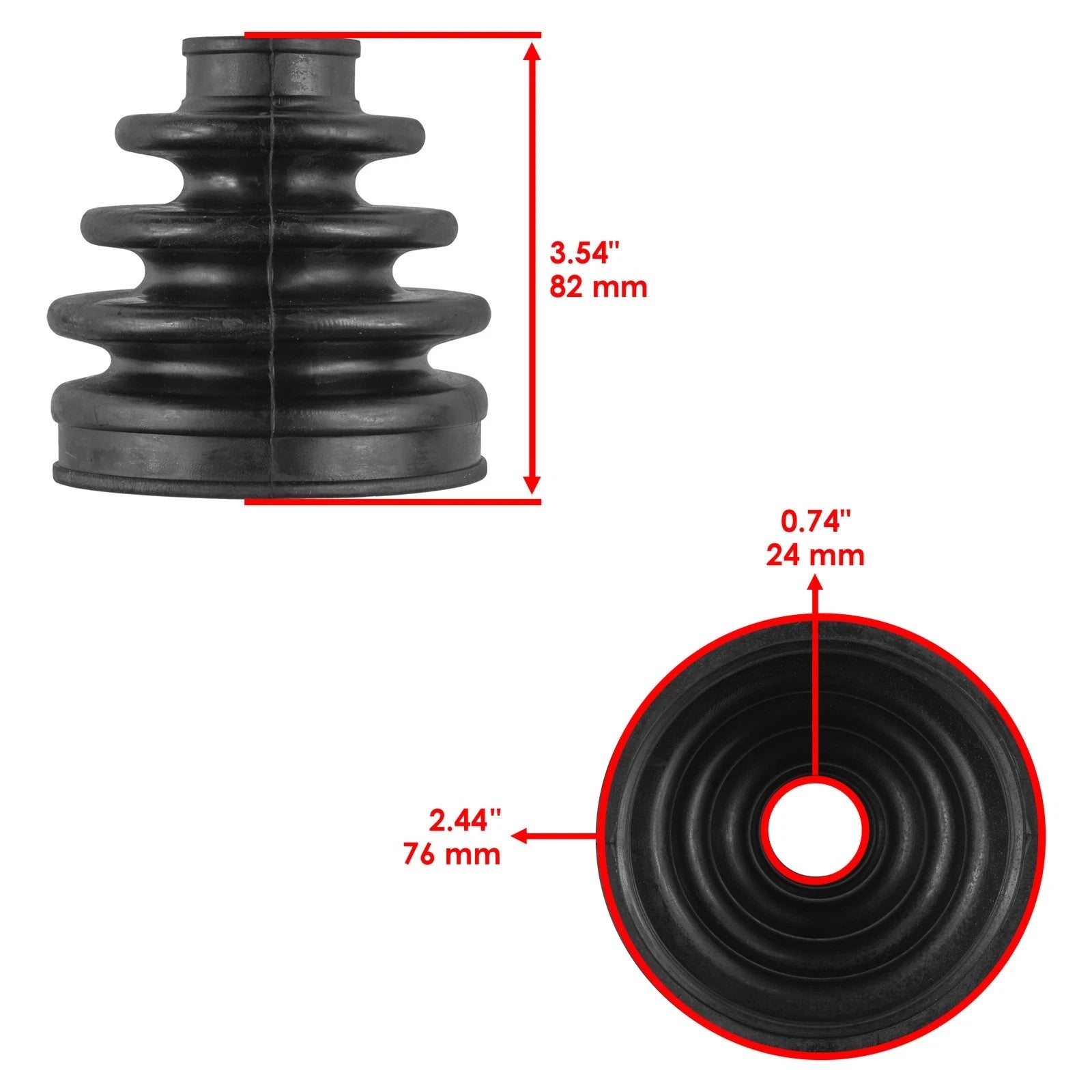 Rear Axle Outer Inner CV Boot Kit for Polaris RZR XP 1000 2015 2016 2017-2020
