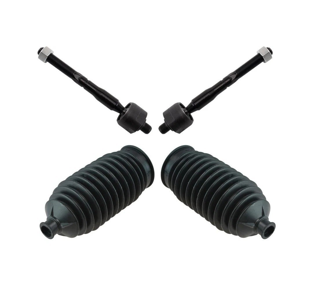 Inner Tie Rods & Boots Set Fits 10-12 Ford Fusion 11-12 Lincoln MKZ 10-11 Milan