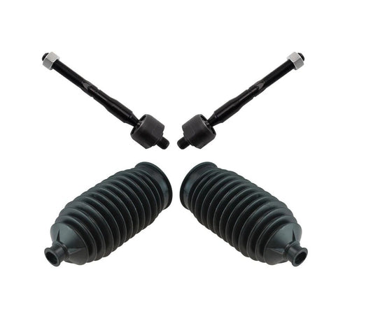 Inner Tie Rods & Boots Set Fits 10-12 Ford Fusion 11-12 Lincoln MKZ 10-11 Milan